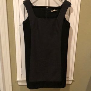 Nanette Lepore gray & black wool sleeveless dress